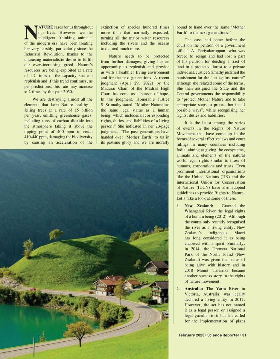 NIRDPR_India's tweet image. Delivering #HumanRights To #Nature.
feature in #ScienceReporter magazine by @CSIRIndia 
@MoRD_GoI