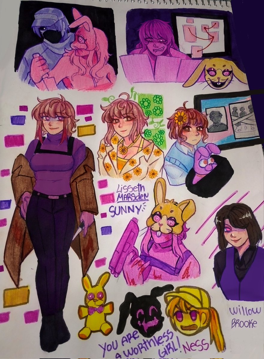 GraceValac's tweet image. other FanCharacters  🎉
#FNAF #OC #TraditionalArt