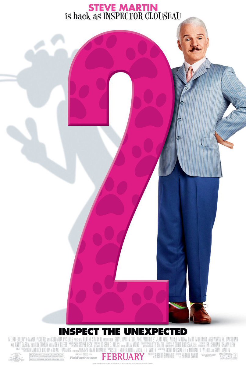 🎬MOVIE HISTORY: 14 years ago today, February 6, 2009, the movie ‘The Pink Panther 2’ opened in theaters!

@SteveMartinToGo #AishwaryaRaiBachchan #JeanReno @EMortimer #AndyGarcia #AlfredMolina #YukiMatsuzaki #JohnCleese #LilyTomlin #JohnnyHallyday #JeremyIrons #MollySims