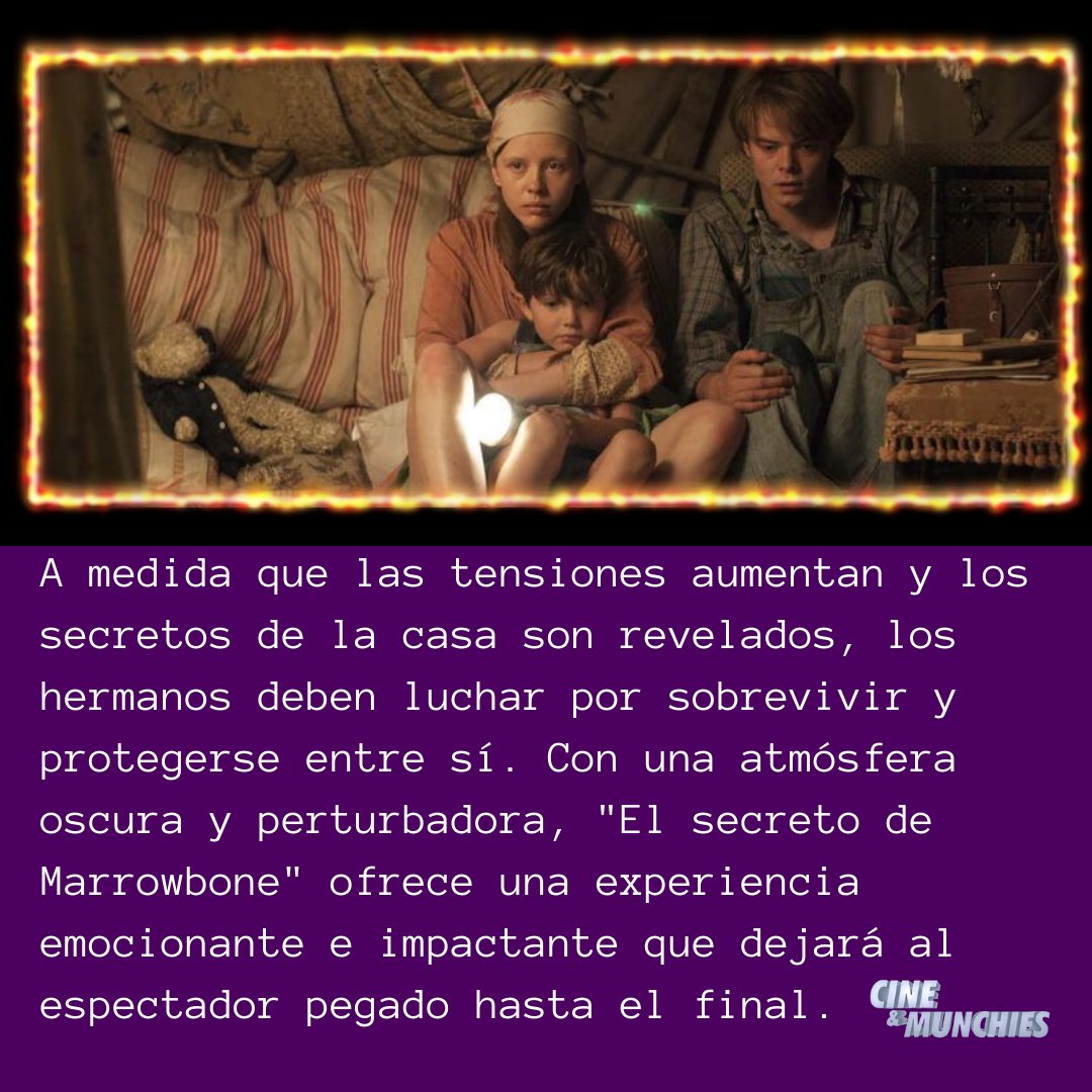 ClaquetaFM's tweet photo. "El Secreto de Marrowbone" es una película de misterio y terror dirigida por Carlos G. Sánchez. La película fue rodada en escenarios reales en España, añadiendo una atmósfera auténtica y aterradora a la trama. #ElSecretoDeMarrowbone #CarlosGSánchez #GeorgeMackay #Misterio #Terror https://t.co/6bEgdWMs48