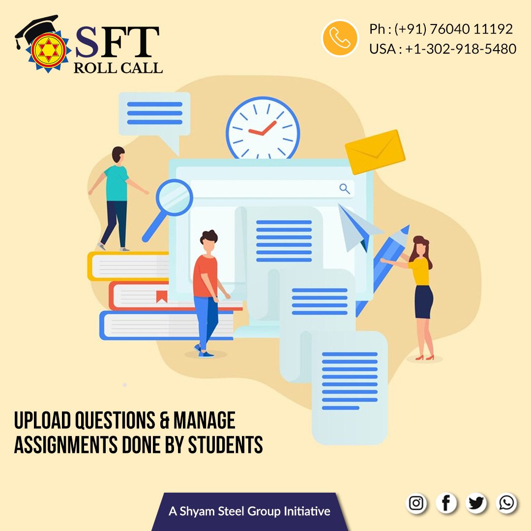 shyamfuturetech's tweet photo. Experience ease and simple academic & assignment management. Get SFTRollCall today!
#schoolERP #academics #ERP #workloadmanagement #assignmentmanagement https://t.co/NTz2g0KZ7R