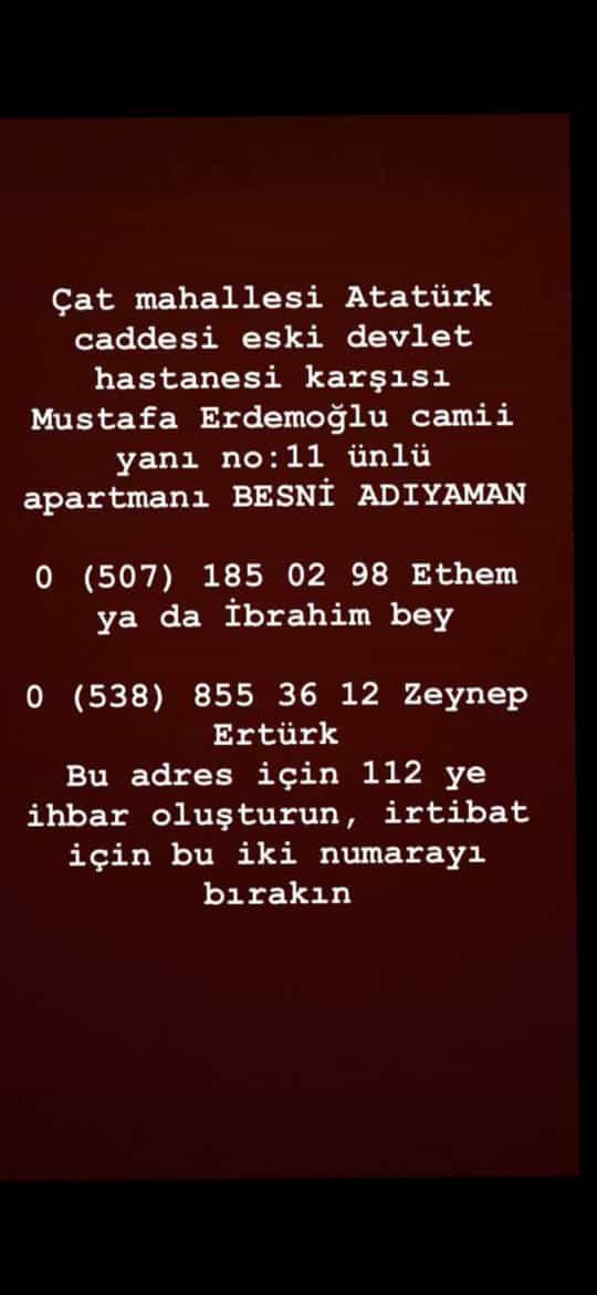 avnyuksel's tweet photo. @AdiyamanBelTR @AFADBaskanlik @ahbap @AdiyamanEmniyet @adiyamangovtr #deprem #ACİL bu saat oldu hala yardım ulaşmıyor. 4 yetişkin, 1i bebek olmak üzere 8 çocuk enkaz altında @haluklevent @ahbapacil https://t.co/wygpOXDNfx