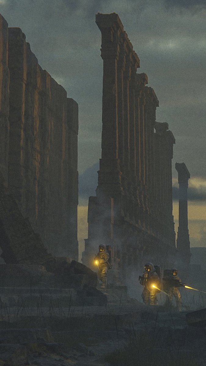 Ancient Landscape - some quick environment sketches! #conceptart #environmentart #Blender3d