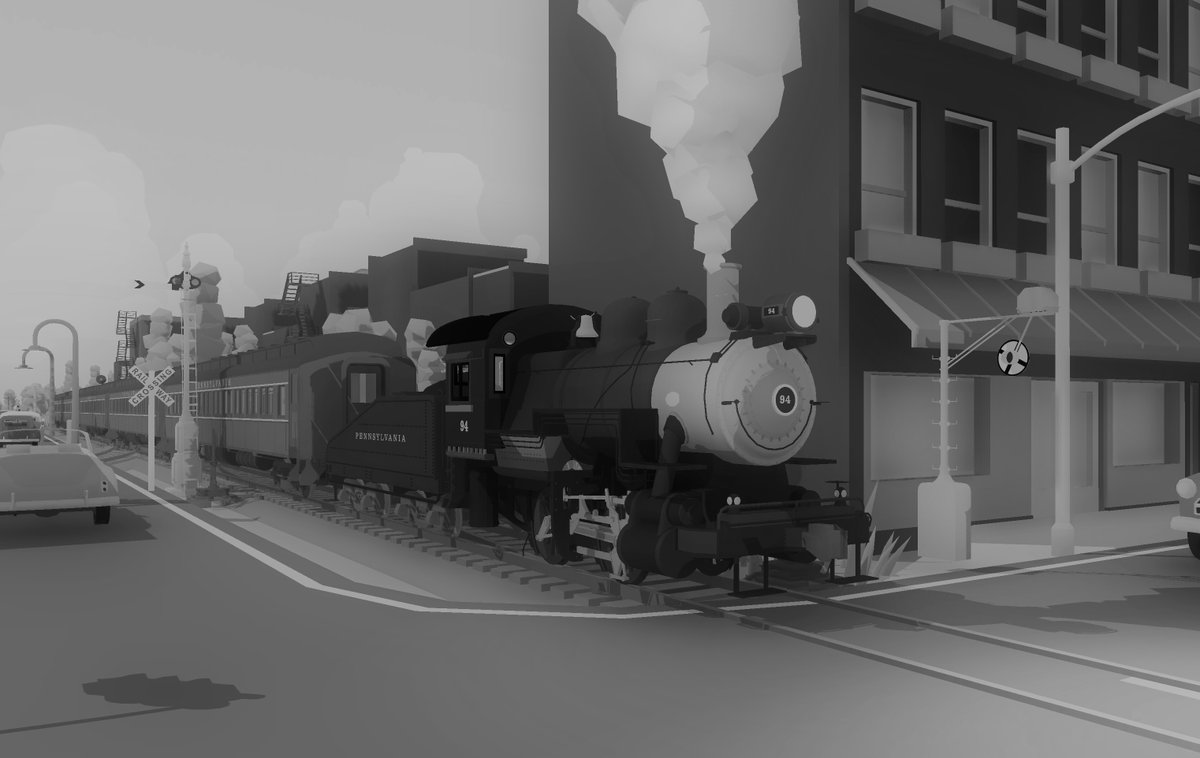 gaugepunk's tweet image. Amazing historic-style screenshot by Coffeee rail! Beautiful!! #RollingLine #ModelTrains #TrainSim