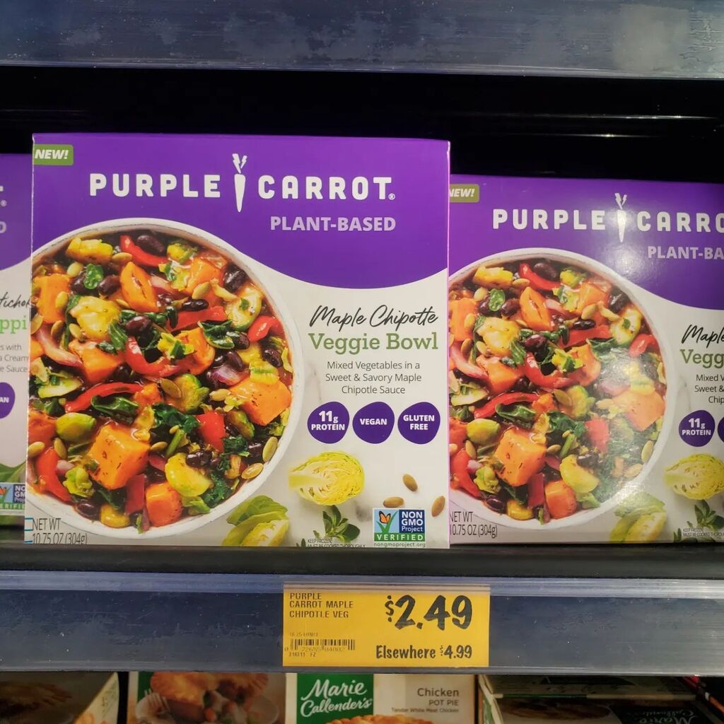 dollarstorevegn's tweet photo. Get yourself a quick meal with these @purplecarrot bowls available at your local @grocery_outlet under $3 - @hollywoodhooligan #budgetvegan #dollarstorevegan https://t.co/tVnDh1gcWx https://t.co/CVRTZRztmN