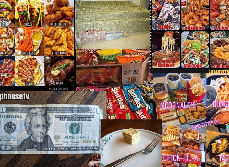 you got 5 million helping to eat all of this 10 dollars who you got helping ⁉️⁉️⁉️💯🔥