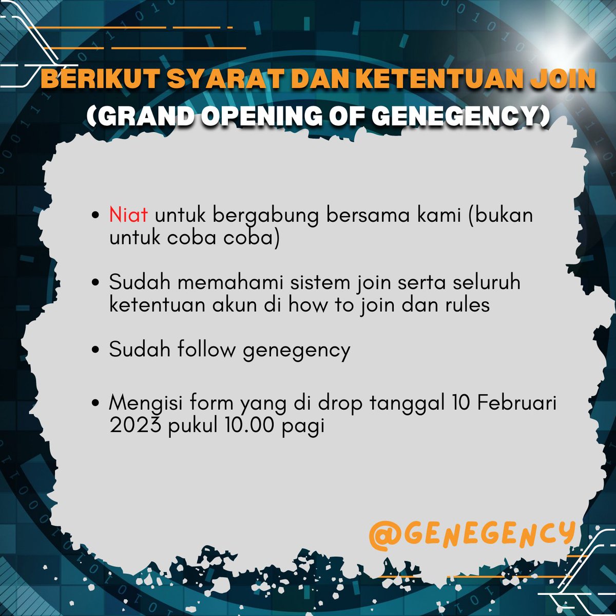 ㅤ         
    SYARAT DAN KETENTUAN JOIN
      (KHUSUS GRAND OPENING)
