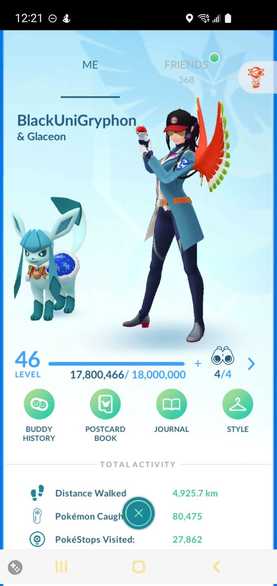 BlackUniGryphon's tweet photo. 17.8 MILLION XP! ๐
#XPCheckIn #CurrentXP #TheGrindIsReal #Goals #TheRoadToLevel50 #PokemonGo #MyPokemonGoLife #MyPokemonGoCareer
Don't stop! Won't stop!
Go! Go! GO!!!! https://t.co/RqLgf9S6Kc