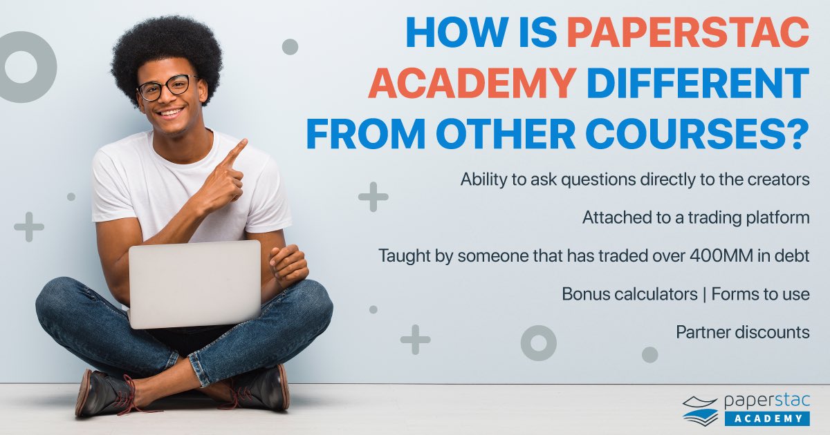 RickAllen35's tweet photo. How #PaperstacAcademy Is Different From Other Courses?

👉https://t.co/dasp2Hapku

✔️ Taught by someone that has traded over 400MM in debt.💸💰
✔️Attached to a trading platform.
✔️Ability to ask questions directly to the creators
✔️Bonus calculators
✔️Forms 📑
✔️Partner discounts https://t.co/h5ZFOqbXNc