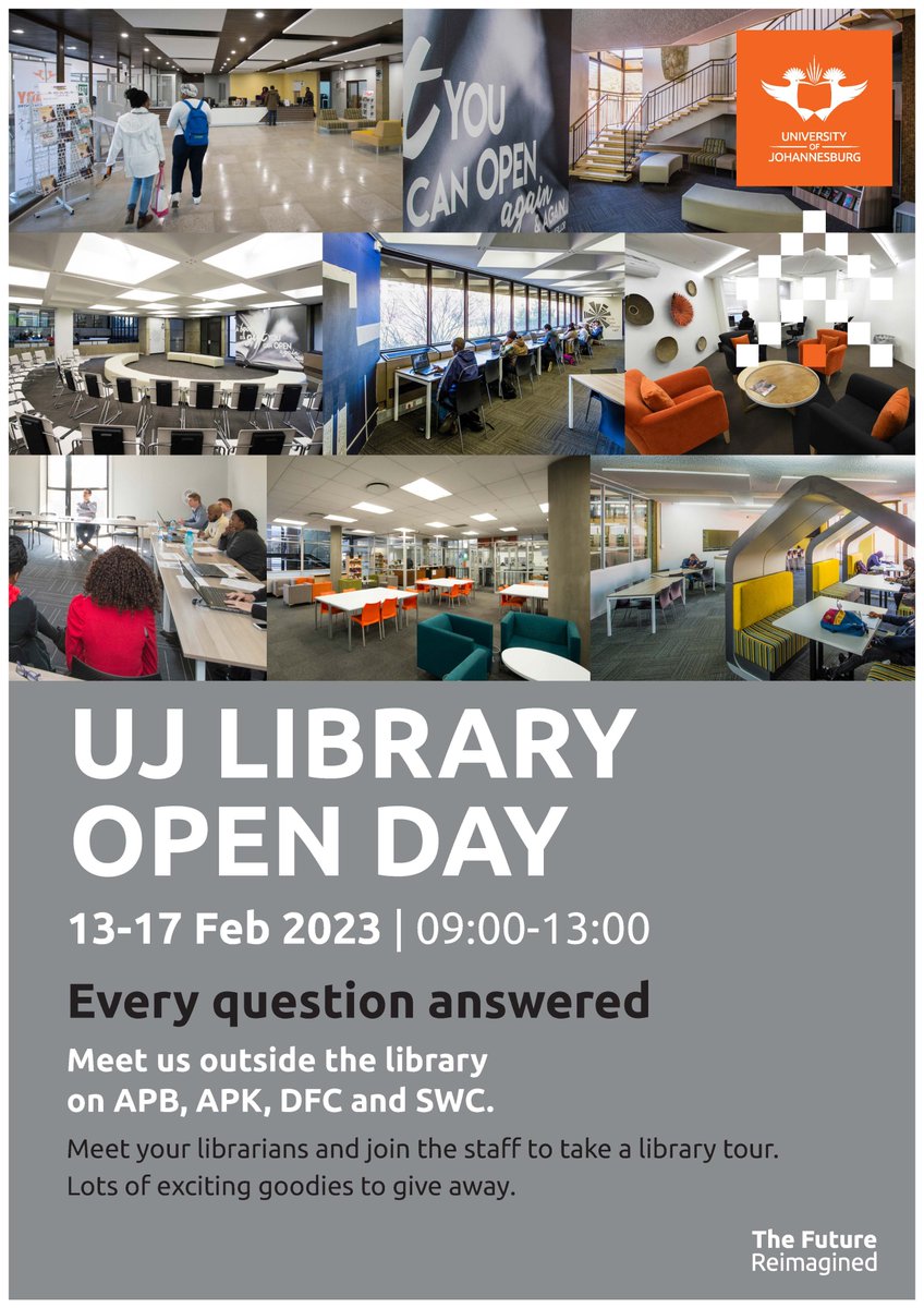 UJ Library on Twitter "REMINDER UJLibrary Open Day 13 17