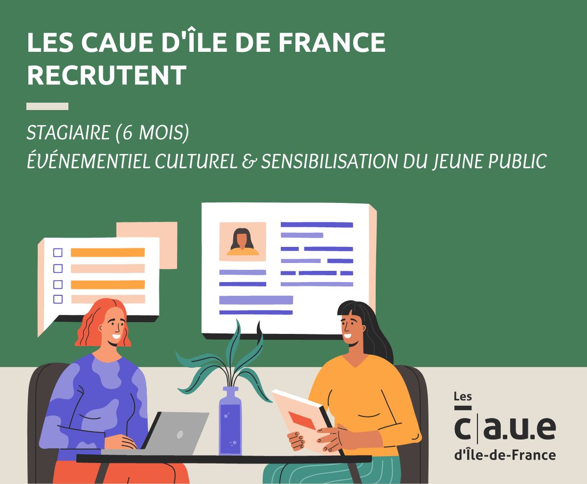 [Emploi / Stage] Les CAUE franciliens recrutent un(e) stagiaire pour 6 mois, pour assister la coordination régionale dans la mise en œuvre de ses missions de sensibilisation à destination notamment des jeunes publics.💼 Plus d'informations sur notre site ➡️bit.ly/3QASquB