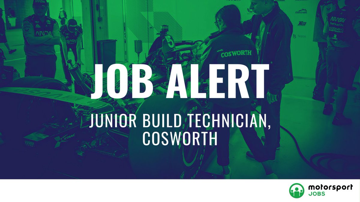 Motorsport_Jobs's tweet photo. Junior Technician role @Cosworth

Apply 🔗 https://t.co/NKUxBq8zz6

#motorsportjobs #motorsport #jobs #jobalert #autosport #jobsinmotorsport #hiring #HowtogetajobinF1 #workinf1 #f1jobs #jobsinf1 #F1 #Formula1 #f1careers #cosworth #junmior #juniorrole #database #engine #build https://t.co/TQr1Rxw9w3