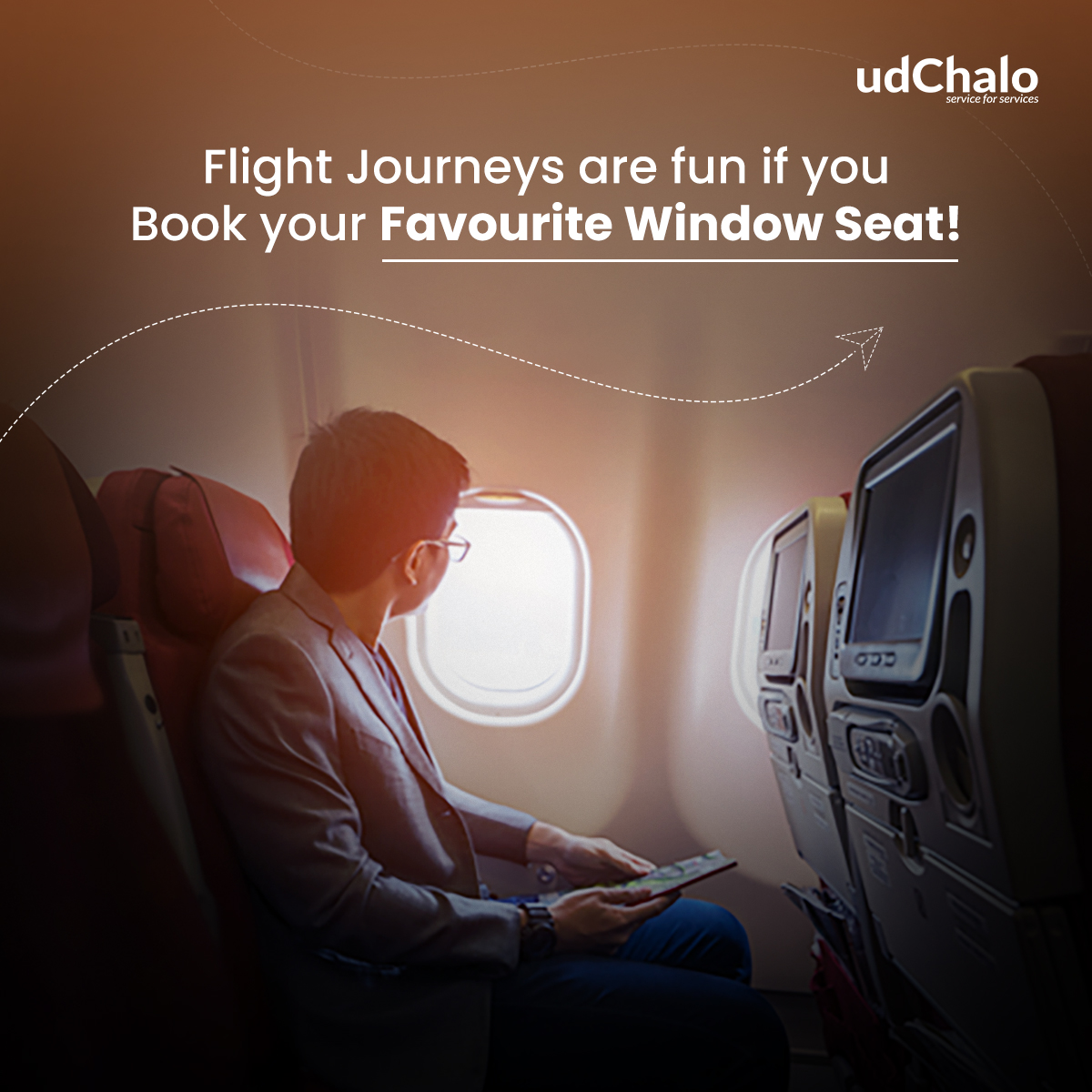 udChalo's tweet photo. #Windowseats are fun because clouds aren't meant to be missed. So book your favorite window seat and enjoy your #journey!

#udChalo #serviceforservices #udChaloFlights #flightbooking #defenceflights #fauji #faujifamily #defence #defencepersonnel https://t.co/m9xvfpdwql