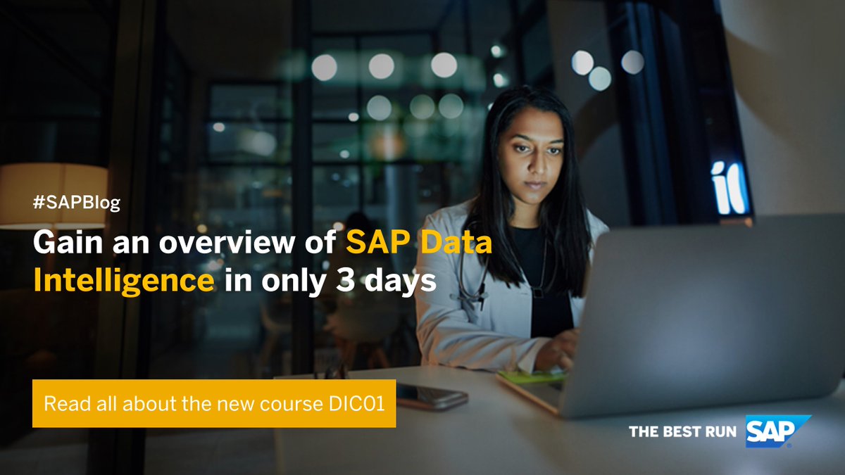 d019558's tweet image. Join the new 3-day course and learn about the possibilities of #SAPData Intelligence also including exercise and on a live system. 
Read more about the new course in our #SAPBlog: imsap.co/60113iFKd