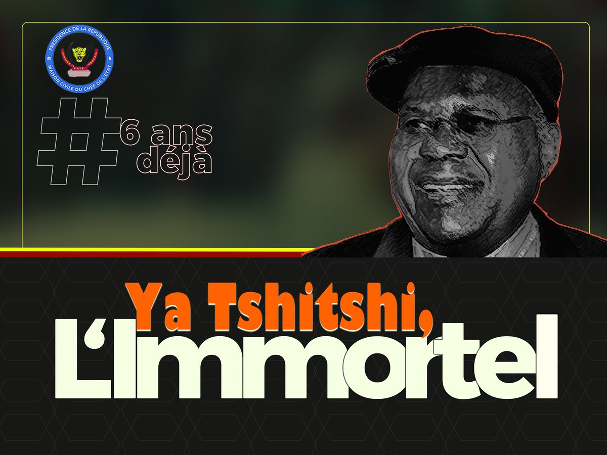 #RDC 07.02.2023| #YaTshitshiDay, #EtienneTshisekedi6ansApres, #LImmortelYaTshitshi

La Maison Civile du Chef de l'Etat organise, ce mardi 07 février, au mausolée de la N'sele, la cérémonie de la célébration du 6e anniversaire du décès du Dr Etienne Tshisekedi.