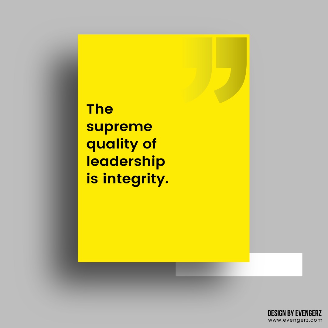 hamid_Tpreneur's tweet image. The supreme quality of leadership is integrity. It is the characteristic that instills trust and confidence. Without it, no amount of brilliance, energy, or technical ability will produce results.

#hustle #hustlequotes #hustlequotesbyhamid #goals #skills #determination #success