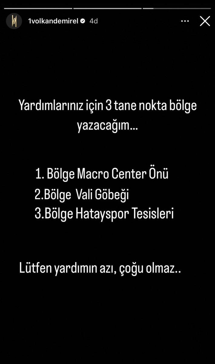 🚨 Volkan Demirel’den yardım çağrısı!