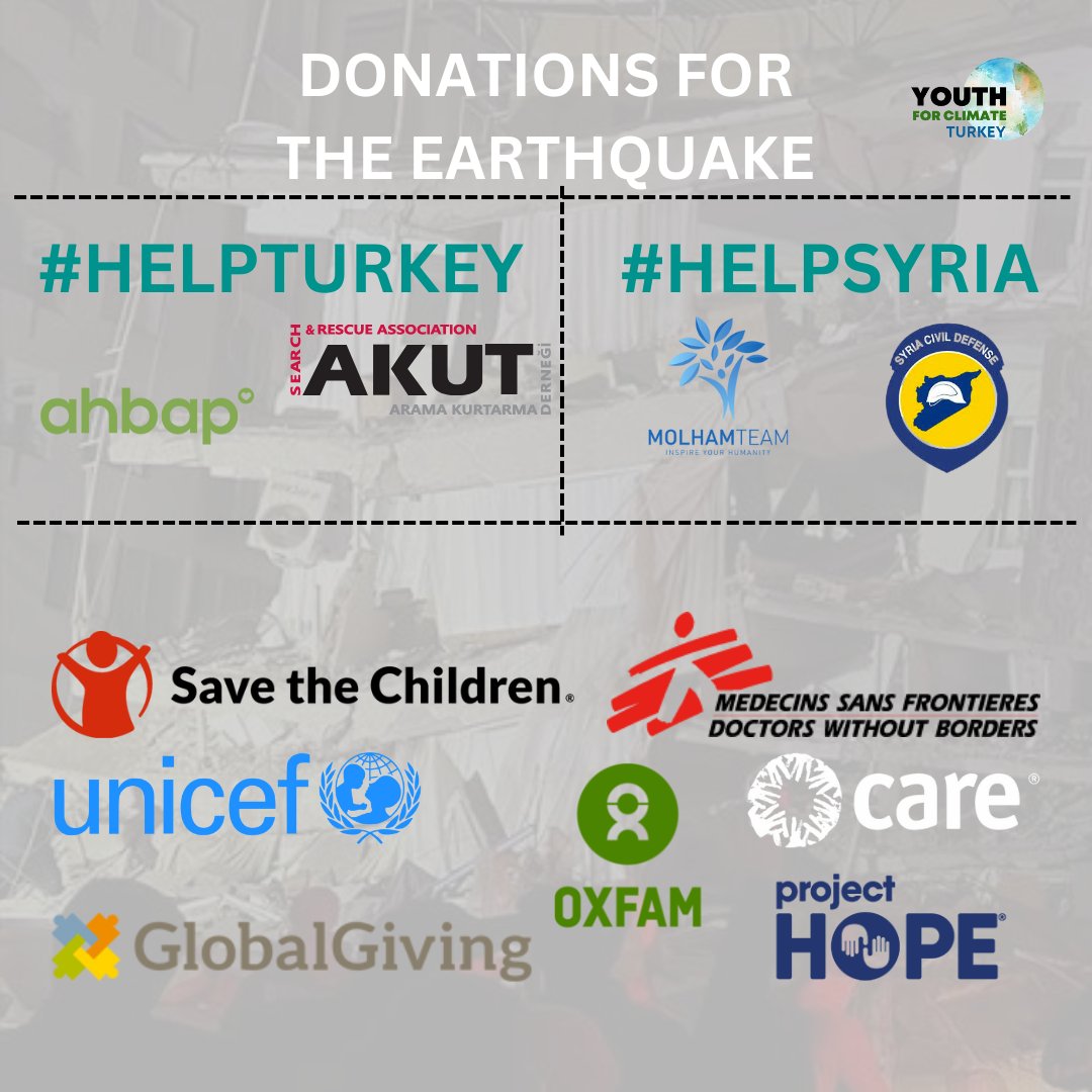 So far at least 5000 people have died and thousands more have been left injured after two powerful earthquakes struck southern Turkey and northern Syria in the early hours of Monday Feb. 6.  
#HelpTurkey #HelpSyria #deprem #earthquake #donate 
/1