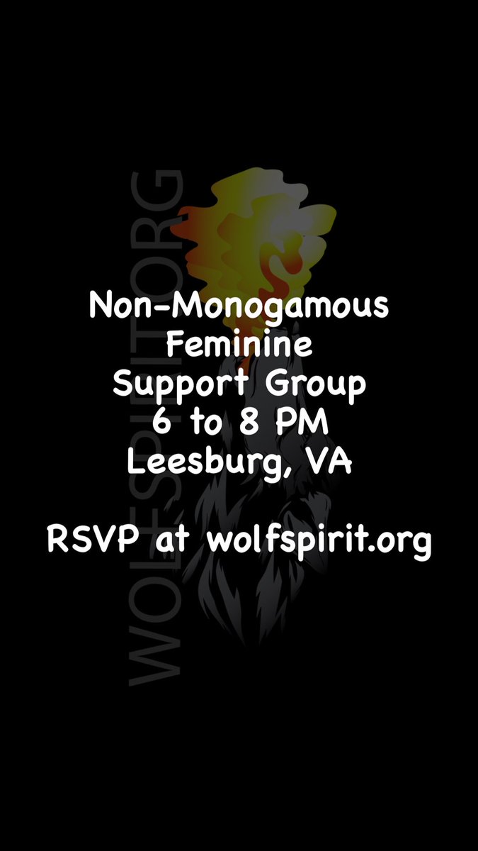 wolfspiritdc's tweet photo. This Thursday 9 February 2023 in Leesburg VA non-monogamous feminine support group https://t.co/TugzNq5A7y