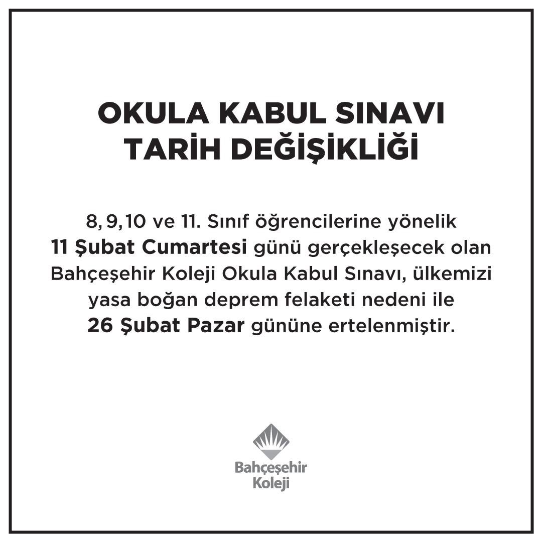 ‼️ Okula Kabul Sınavı Tarih Değişikliği