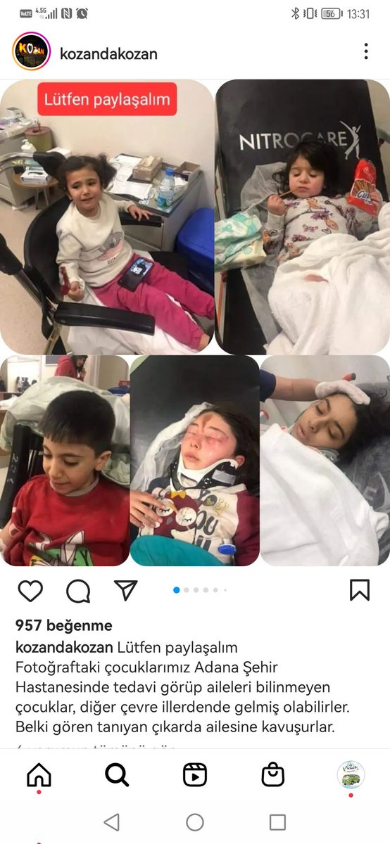 🔴 Adana Şehir Hastanesinde ailesi olmayan çocuklar varmış. Tanıyan olabilir diye bizde paylaşıyoruz.

- Çocuklarımıza dikkat edelim..