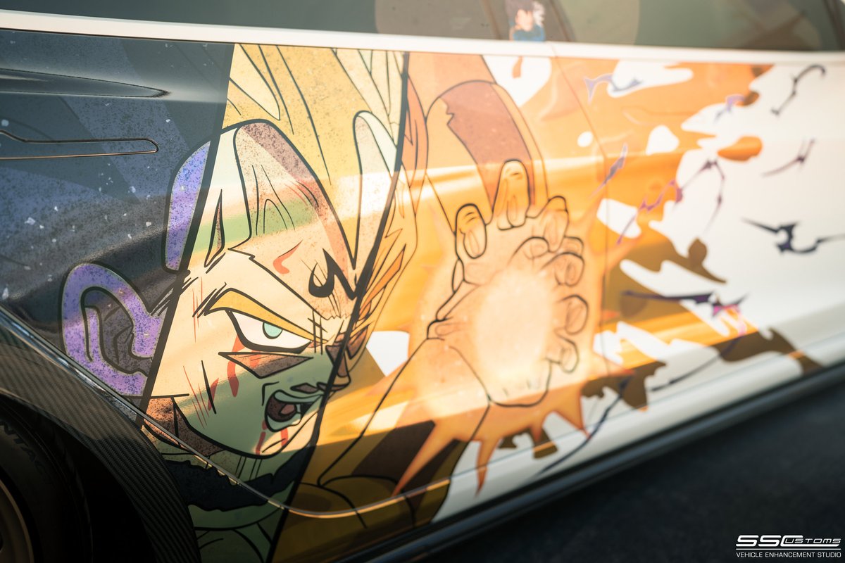 sscamerica's tweet photo. Tesla Model 3 #vinylwrapped in 3M Gloss white gold sparkle w/ custom dragon ball graphic design.
#sscustoms #aftermarketautomotive #graphicdesign #vinylwrap #vehiclewrap #customgraphcs #tesla #model3 #siliconvalleycars #svtesla https://t.co/gJm3LkQbN2
