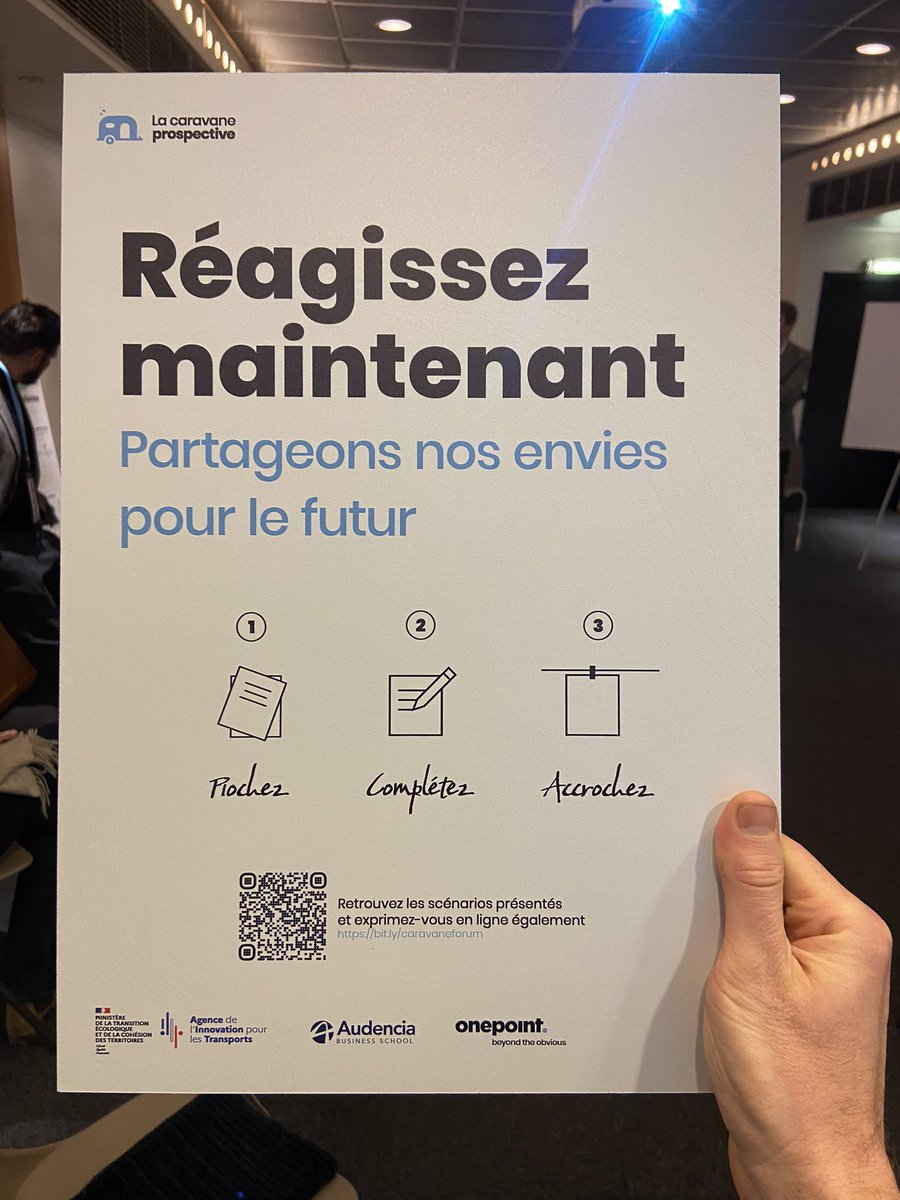📍RDV au forum de l'#AIT à la <a href="/citedessciences/">Cité des sciences et de l'industrie</a> dédié au l’innovation dans les transports.

🚌 Avec <a href="/onepoint/">Onepoint</a> et <a href="/Audencia_MS_MDC/">Audencia Mastère Spécialisé® MDC</a> nous animons la caravane prospective, un dispositif de concertation citoyenne pour imaginer collectivement des mobilités plus durables !