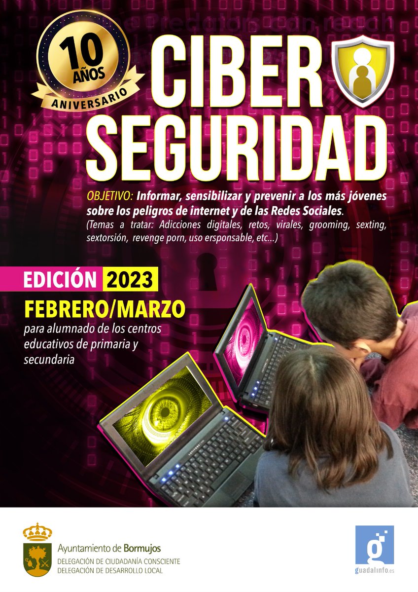 En el #DiaDeInternetSegura estamos trabajando para organizar las jornadas de #ciberseguridad en los colegios de #Bormujos que comenzarán la próxima semana en <a href="/CEIPPadreManjon/">CEIP Padre Manjon</a> con <a href="/AytoBormujos/">Ayto. de Bormujos</a> @VuelaGuadalinfo <a href="/cyra68/">Cyra de la Cruz</a> <a href="/fegarc/">Fernando G.Cumbreras</a> para que nuestros hijos naveguen seguros hoy y siempre