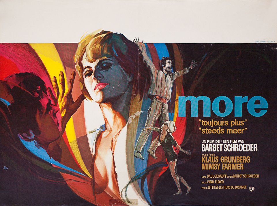 Belgian film poster for #BarbetSchroeder's #More (1969) #MimsyFarmer #KlausGrunberg
#PinkFloyd