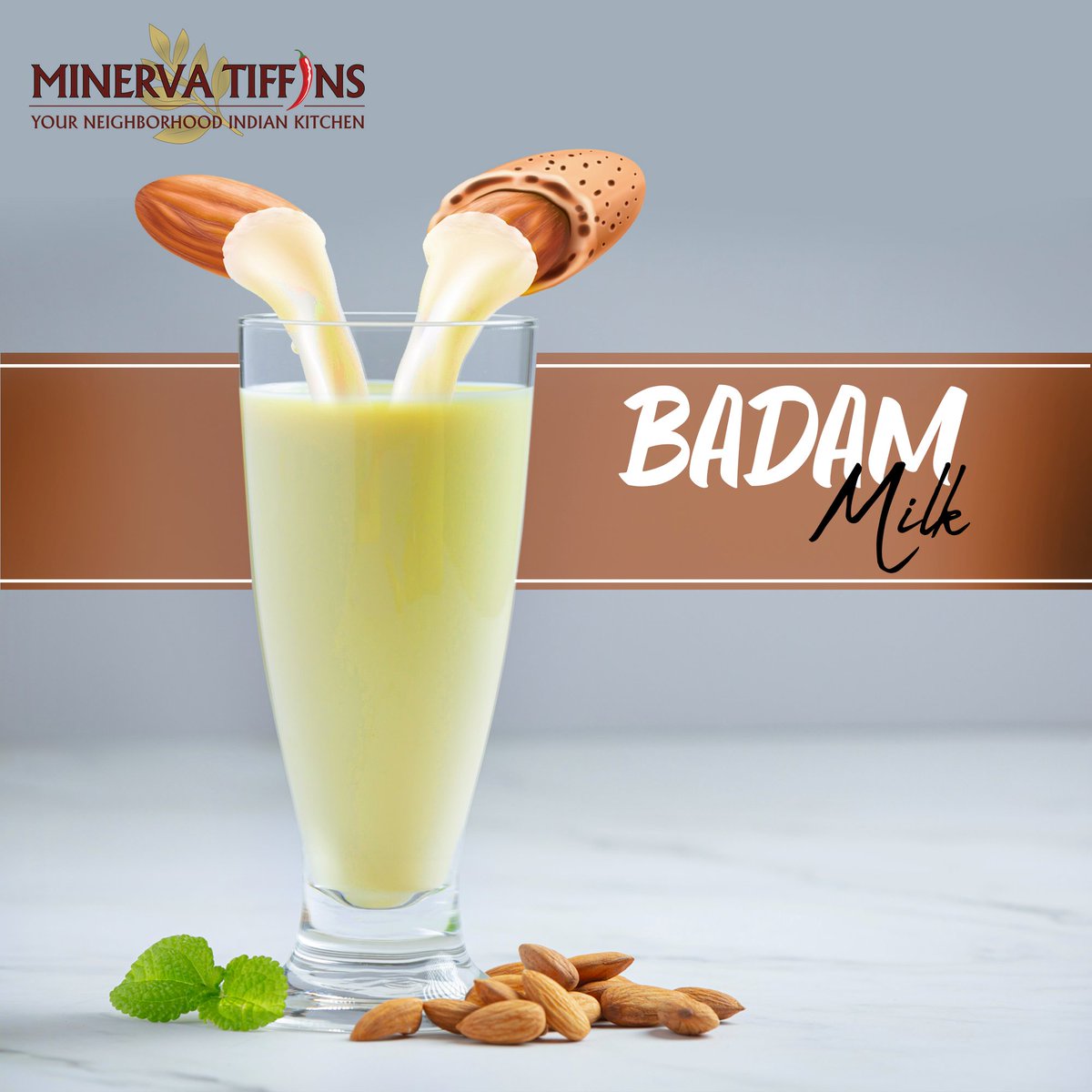 Indulge in the creamy, nutty goodness of our Badam milk! Made with a blend of rich almonds and milk, it's the perfect drink for a boost of nourishment. 

#minervatiffins #minervafoods #badammilk #badam #almondmilk #almond #nourishment #nutrition #healthy💁🏻🇮🇳 🇨🇦