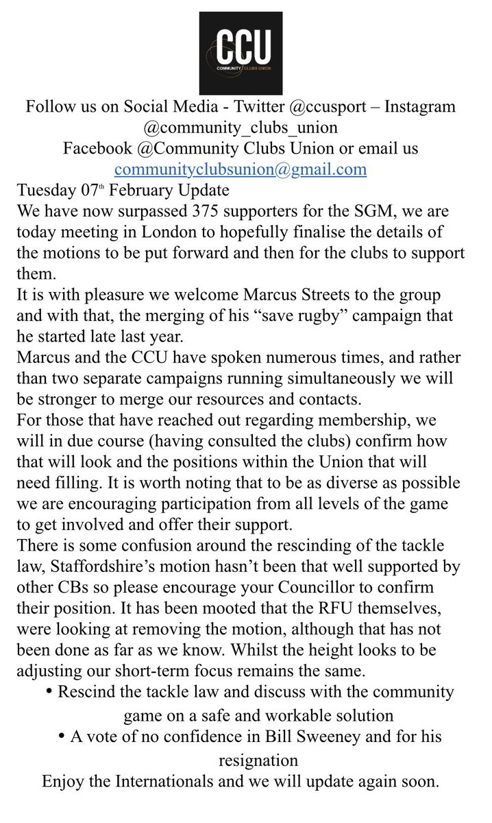 Our latest update. We continue to push forwards.