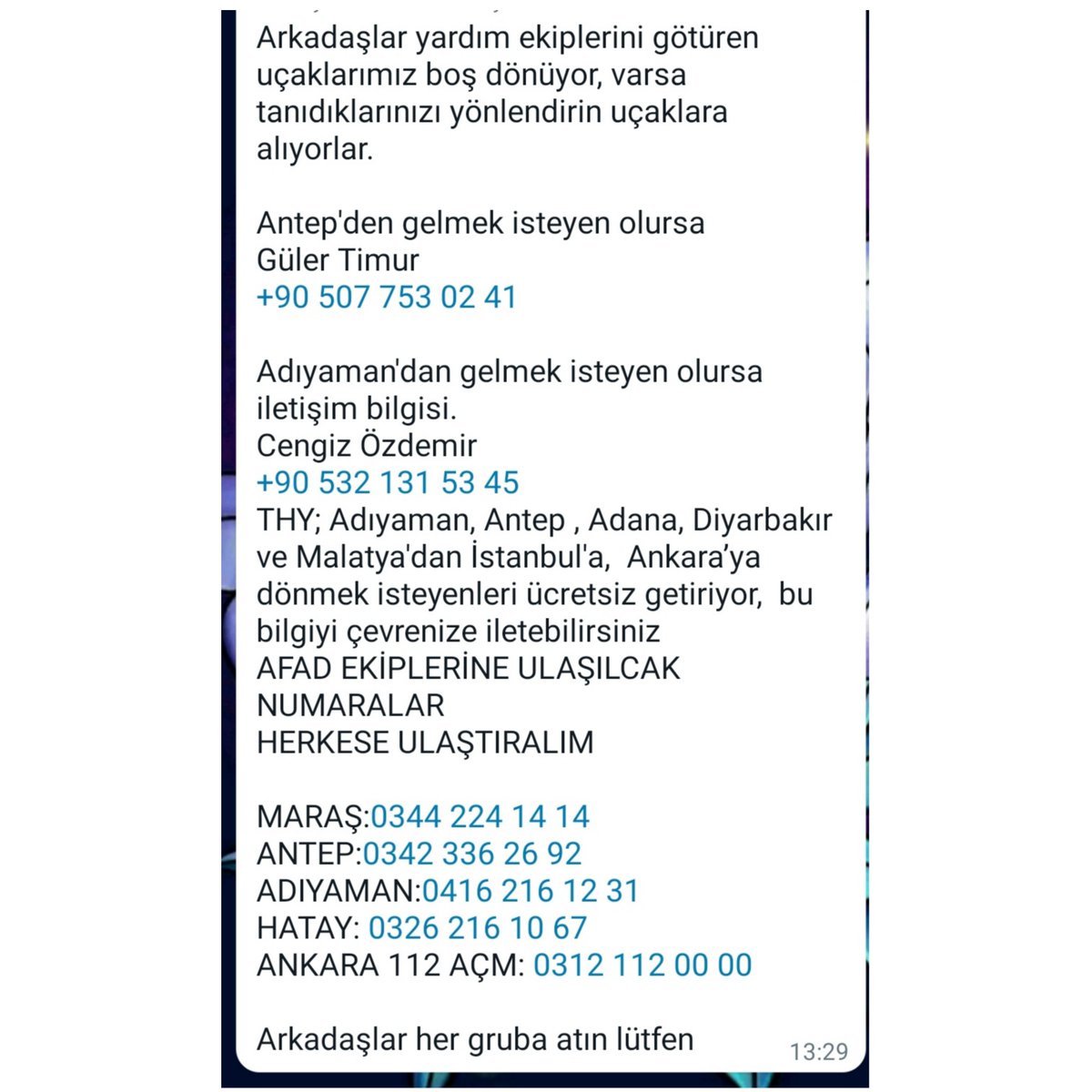 Arkadaşlar lütfen paylaşalım birçok insanlara ulaşsın