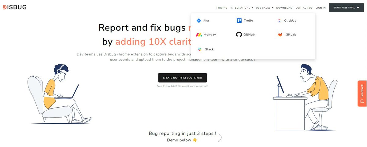 disbug_io's tweet photo. Accelerate your #QA process with Disbug! It integrates with leading project management tools like Jira, Trello, ClickUp etc. to help you capture and fix bugs faster. 

#softwaredevelopment #bugreporting #DevOps #qualityassurance https://t.co/g3qoH1nMxd