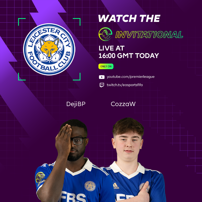 LCFC's tweet photo. The inaugural #ePLInvitational goes live at 4pm! 🎮
Watch the City representatives ⤵️