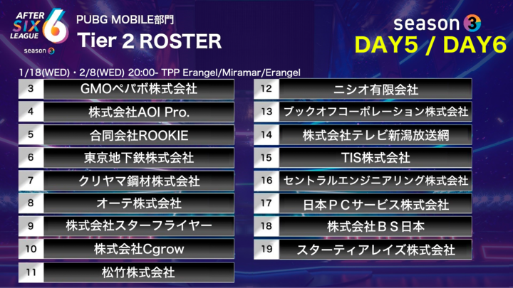 AFTER 6 LEAGUE　（社会人eスポーツリーグ） tweet media
