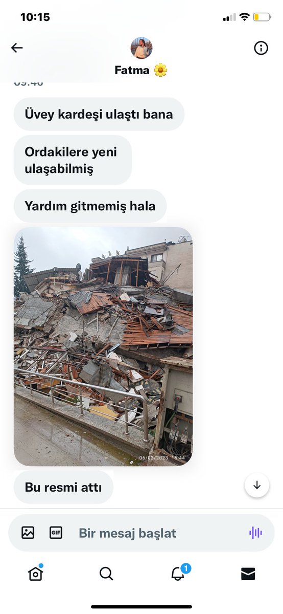 Israrla paylaşım yapıyorum
Fatma Yılmaz bu adreste teyit edildi babasından!
Göçük altındalar, sesler geliyormus , yardım edin ne olur
Fatih caddesi Şensöz ap, D:no 15, 31030 Antakya Hatay
<a href="/ahbap/">Ahbap</a> <a href="/pqueenn/">osman</a> <a href="/haluklevent/">Haluk Levent ( Ahbap Ekibi )</a> <a href="/OguzhanUgur/">Oğuzhan Uğur</a> <a href="/DepremDairesi/">AFAD Deprem</a>