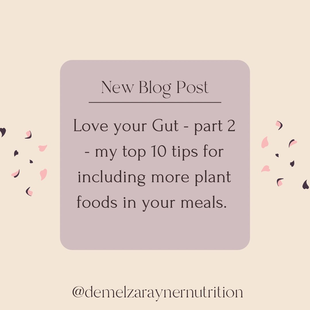 There are many reasons to include more plant foods in our daily meals including:
1) To increase our resilience to infection
2) To strengthen our gut bacteria
3) To balance our blood sugar
Find out more in my latest blog: demelzaraynernutrition.co.uk 

#tuesdaymotivations