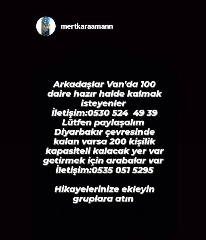 Van da 100 daire kalmak isteyenler için kullanıma açılmış lütfen paylaşalım

#van