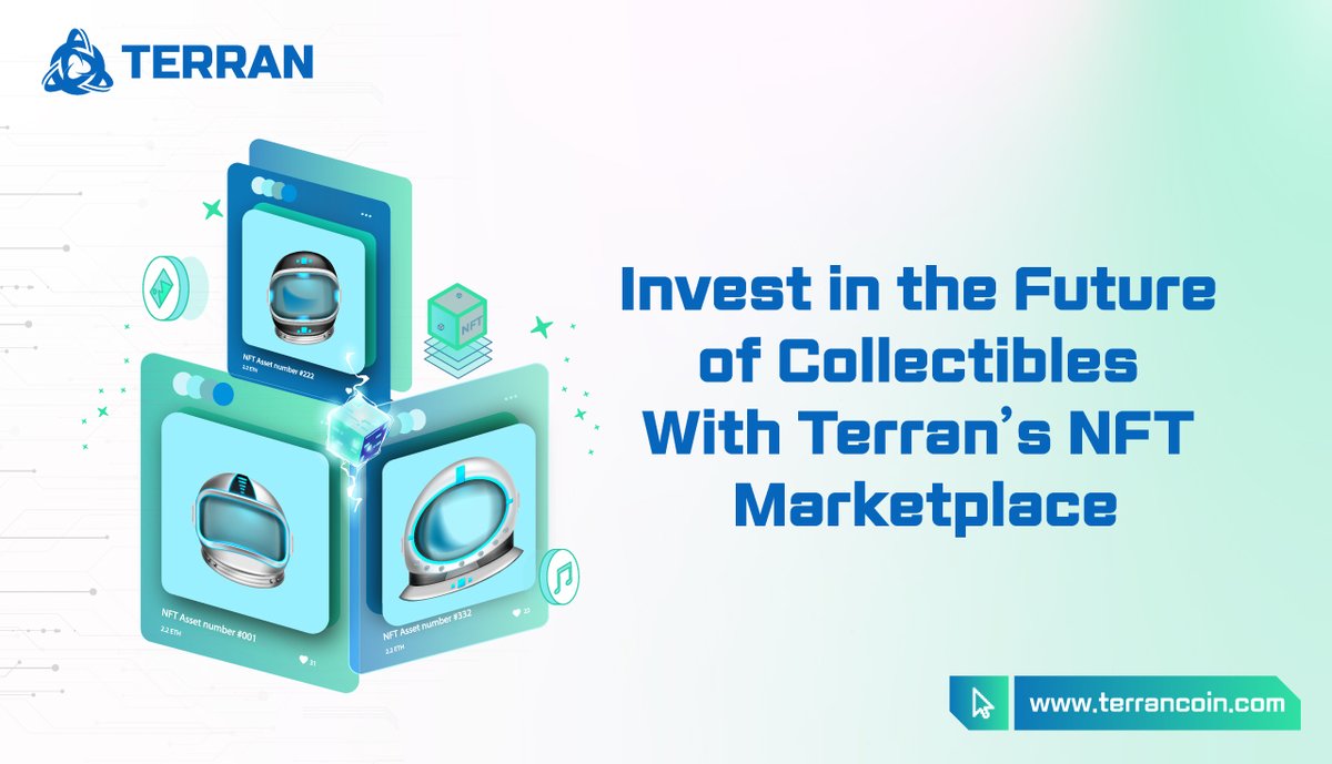 Our #NFTmarketplace🏠 provides the most promising collections in the sector! Through the advanced features of our #blockchain,⛓ users can easily mint💰 and experience smooth and secure 🛡#NFT transactions in real-time on #TerranChain’s mainnet. #Terrancoin #TRR #NFTs