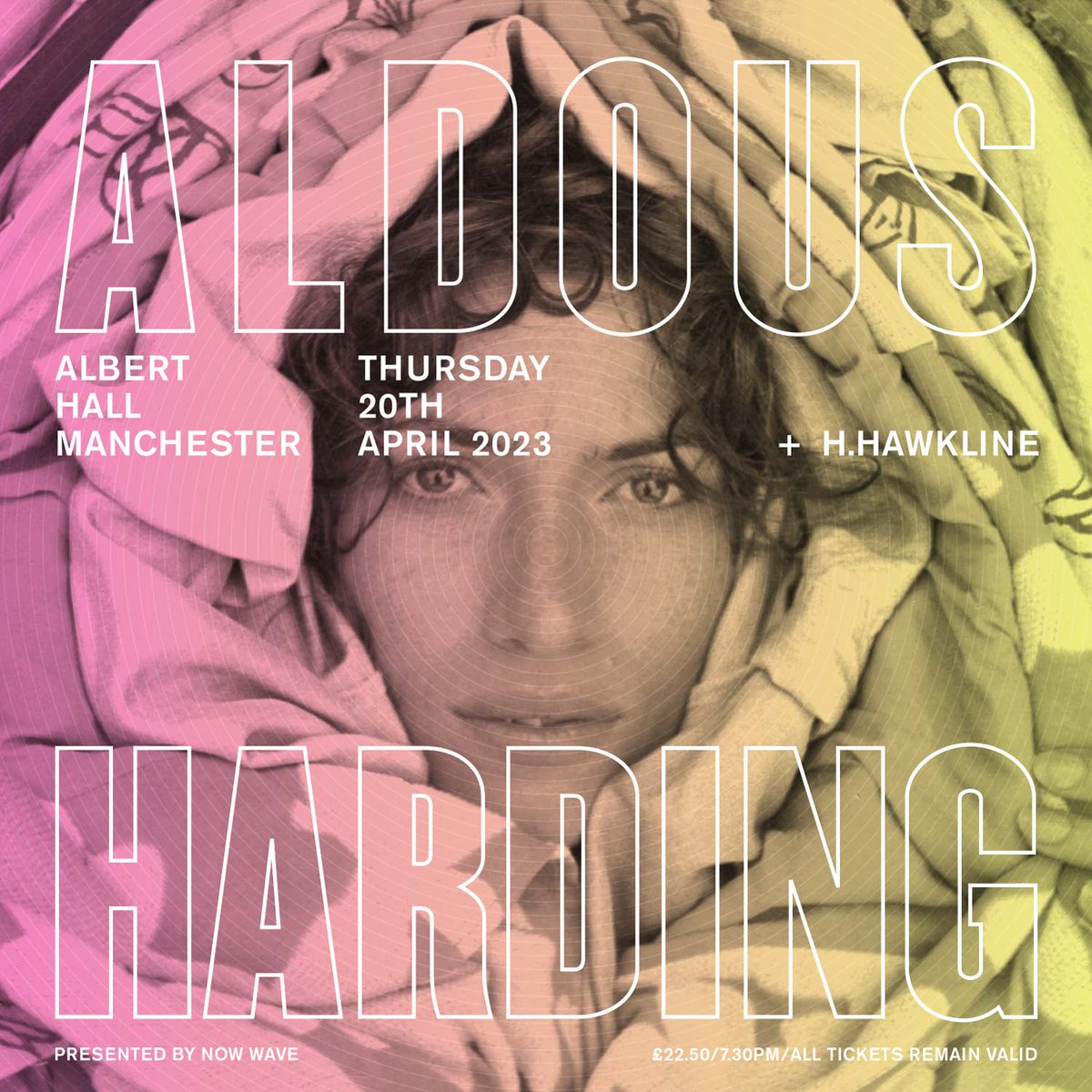 UPCOMING SHOW: Tickets starting to run low for the long awaited return of @AldousHarding to Manchester. Also performing is special guest @H_HAWKLINE! Tickets -> seetickets.com/event/aldous-h…