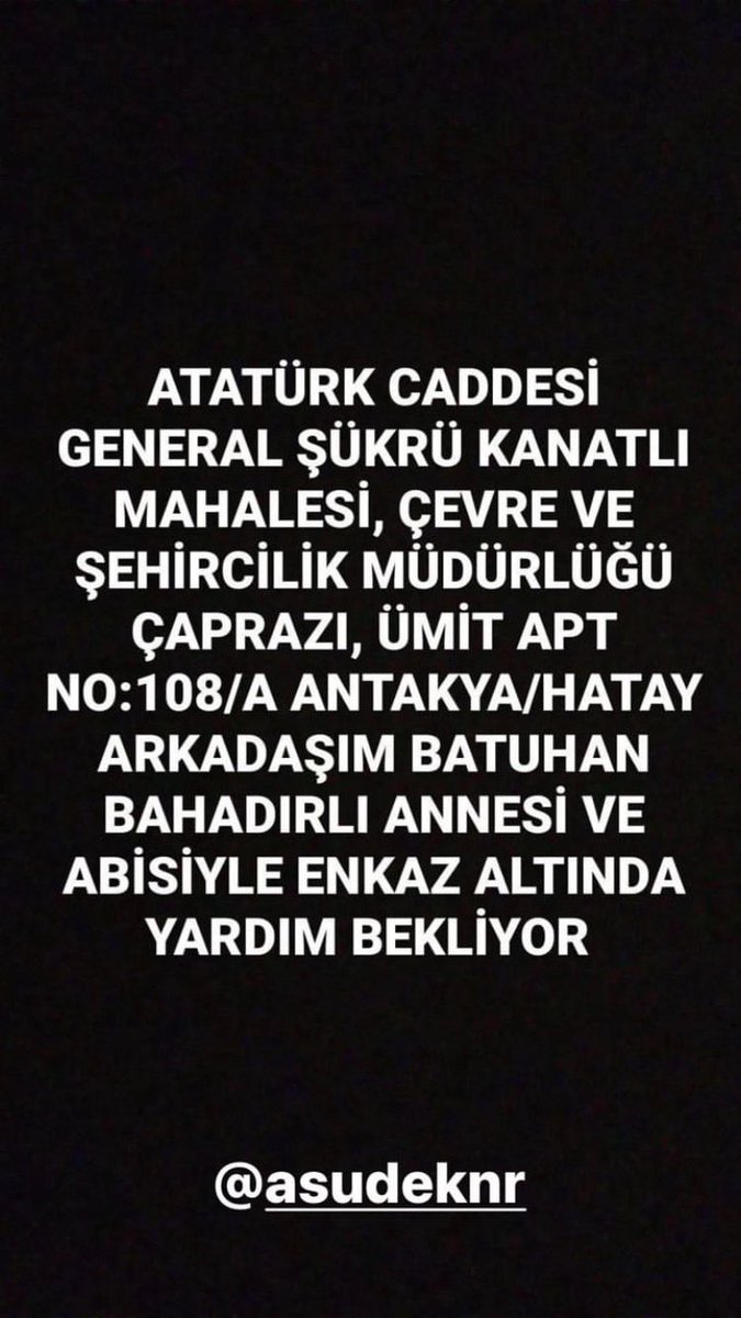 LUTFEN YAYALİM ACİL
HatayıÖlüme TerkEtmeyin