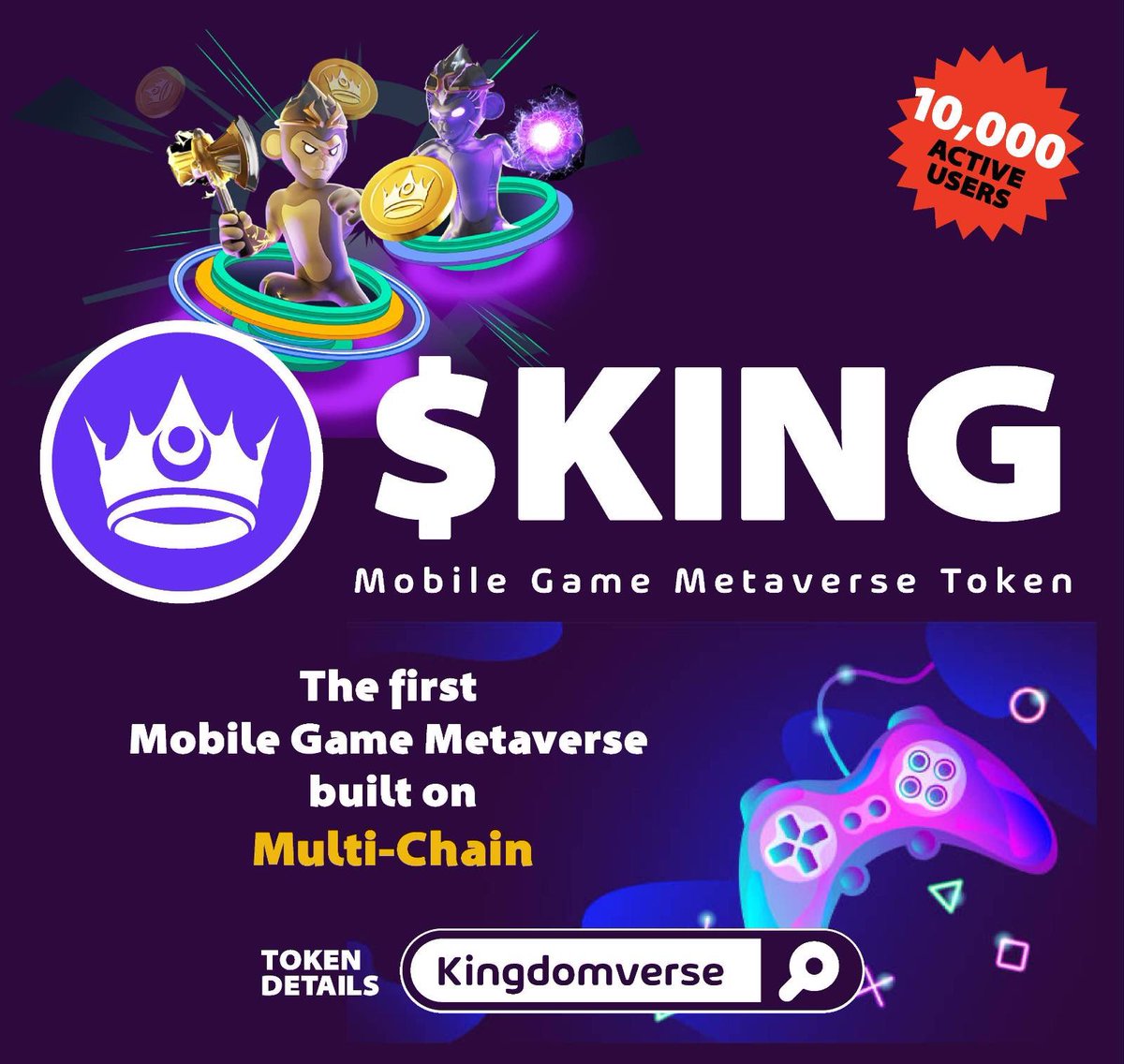 🎁20,000 $KING Giveaway🎁

$KING is the first mobile gaming metaverse token built on #BNB. $KING will be listed on one of the top 5 CEX on Feb 9. 

Rules:
1️⃣❤️ &amp; RT
2️⃣Join Kingdomverse TG (t.me/kingdomversexyz)
3️⃣Follow 
<a href="/Kingdomverse_/">Kingdomverse</a>
 on Twitter

🏆5 winners
⏳3 Days