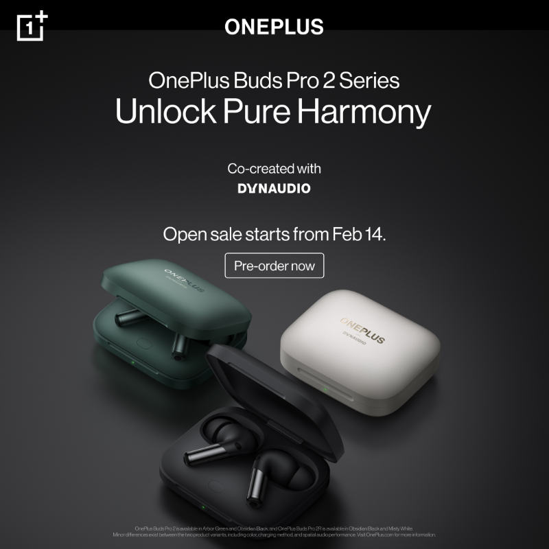 oneplus's tweet photo. Unlock pure harmony. See what OnePlus Buds Pro 2 are bringing to the table.