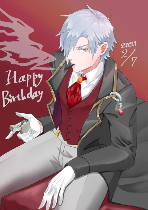 誕生日絵があがるか分からないので、ブラッディの過去絵を再放送しておきますね!!今日中には上げたいんだけど、まだ線画というザマ。ごめんよ～～!! 