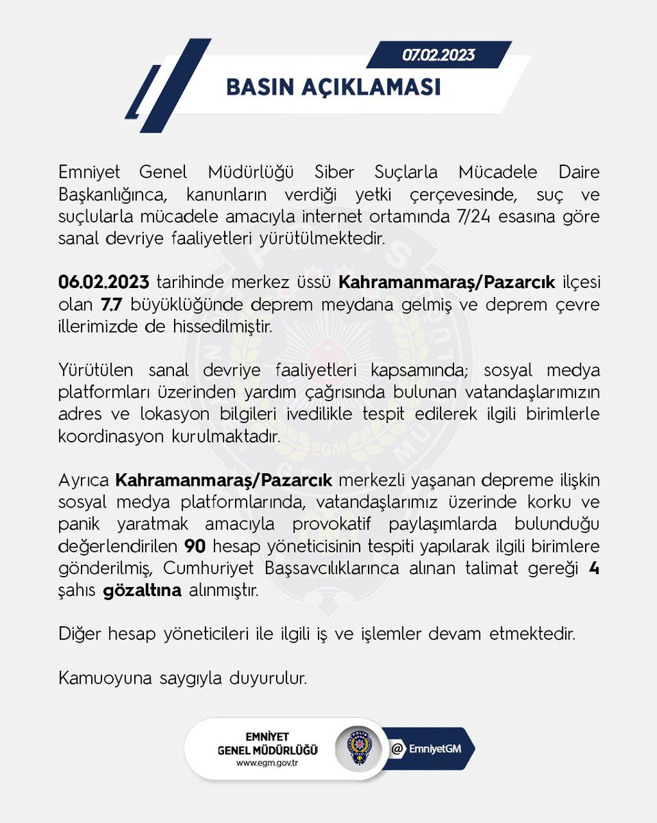 Türk Polis Teşkilatı tweet media