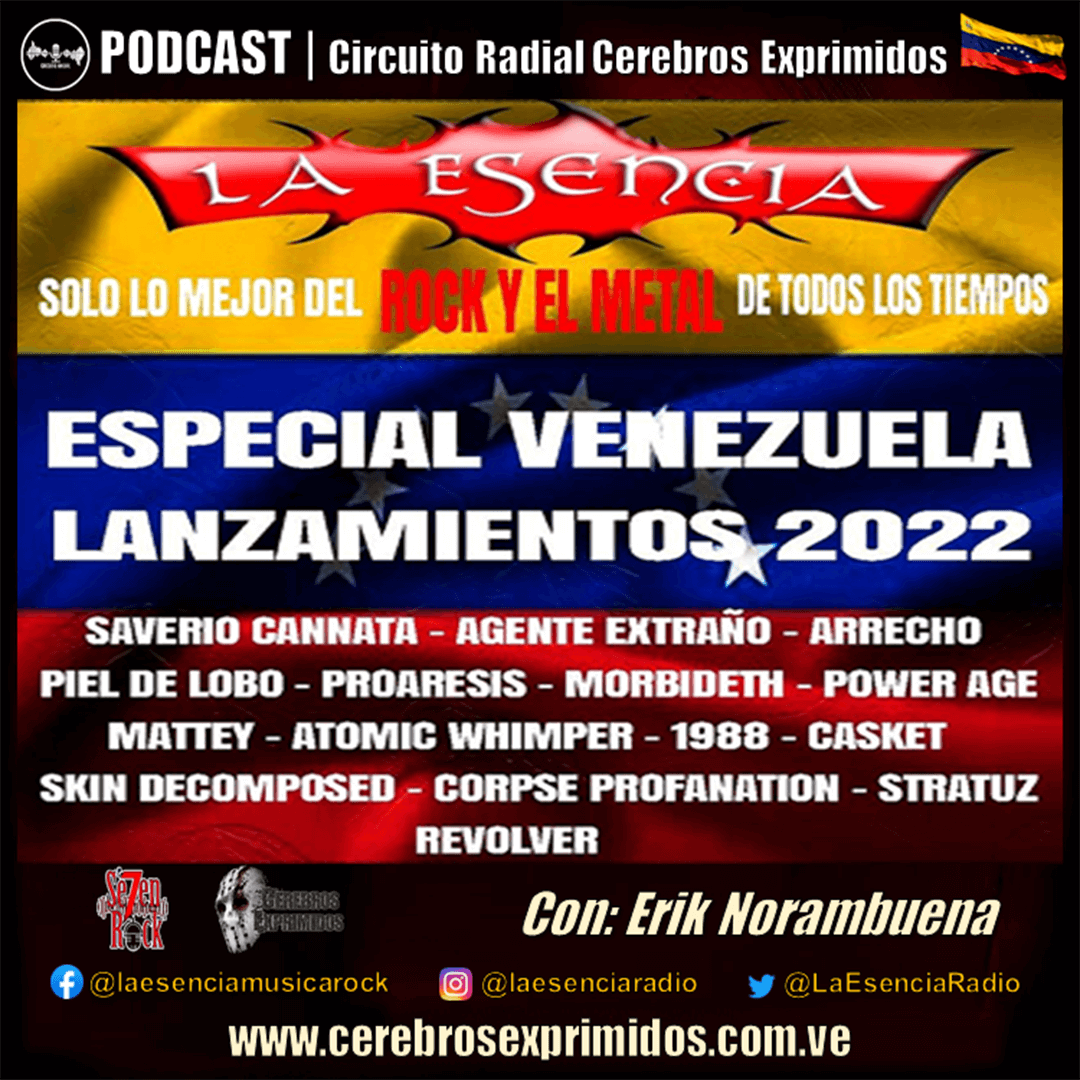 Podcast <a href="/LaEsenciaRadio/">La Esencia</a> (Reposición del programa 04/02/2023) #MetalRadioShow, conducido y producido por: Erik Norambuena S. desde Chile.  
Escucha aquí 👉 cerebrosexprimidos.com.ve/la-esencia
