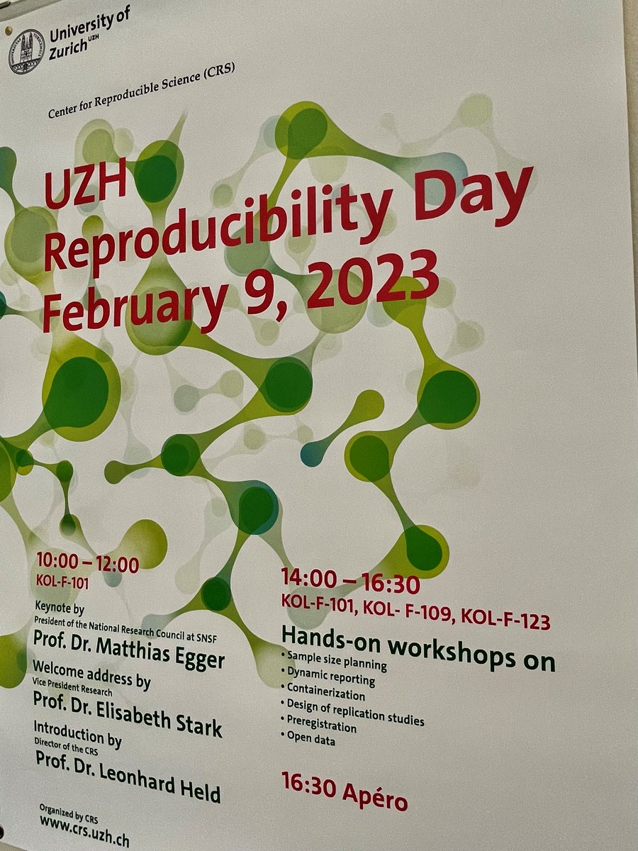 Niels G. Mede (@nielsmede) on Twitter photo Interested in #OpenScience and #Reproducibility? On Feb 9, it’s Reproducibility Day 2023 at <a href="/UZH_en/">University of Zurich</a>! 🔬
Come to hear <a href="/eggersnsf/">Matthias Egger</a>’s keynote and participate in workshops on #replication #preregistration etc by @furrer_ebpi @HeldLeonhard and others 🙌
Info: reprozurich.org Interested in #OpenScience and #Reproducibility? On Feb 9, it’s Reproducibility Day 2023 at <a href="/UZH_en/">University of Zurich</a>! 🔬
Come to hear <a href="/eggersnsf/">Matthias Egger</a>’s keynote and participate in workshops on #replication #preregistration etc by @furrer_ebpi @HeldLeonhard and others 🙌
Info: reprozurich.org