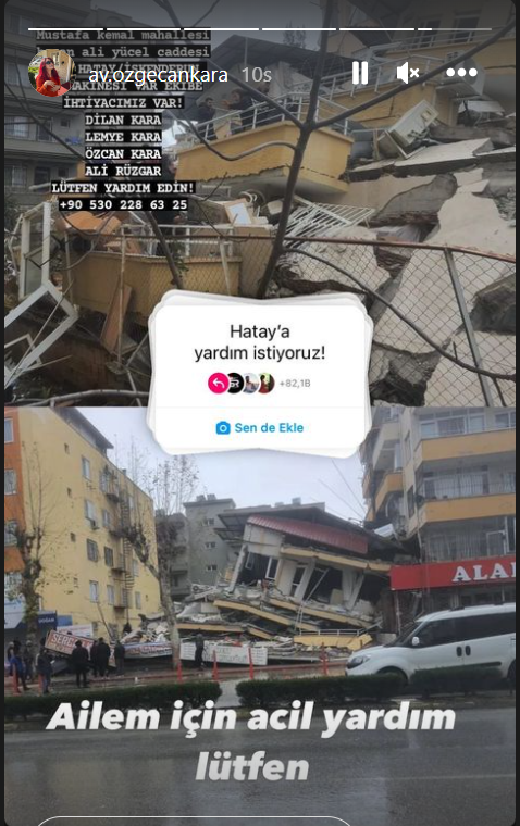 Arkadaşımın ailesi 30 saattir enkaz altında kurtarılmayı bekliyor. Ne olur yardım edin
<a href="/AFADBaskanlik/">AFAD</a> <a href="/haluklevent/">Haluk Levent ( Ahbap Ekibi )</a> #sondakika #deprem #hatay #ahbap
 Mustafa Kemal Mah. Hasan Ali Yücel Cad. Birikim Apt. No:51 İskenderun