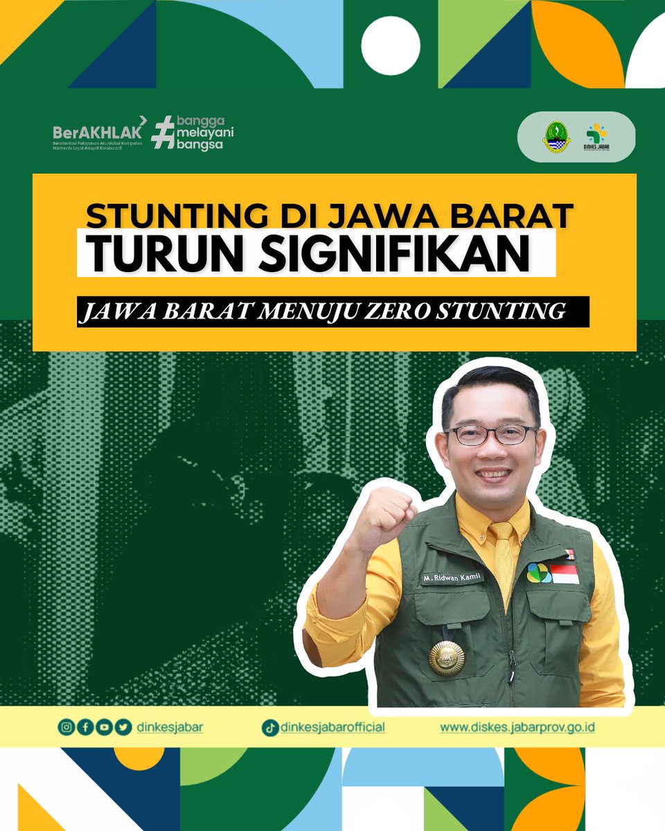 disporajabar's tweet photo. Halo #Baladpora
Alhamdulillaah, stunting di Jabar Turun Signifikan!
Capaian ini tentu berkat dukungan seluruh stakeholder terkait di Jabar dan kolaborasi pentahelix.
@ridwankamil @PaUuRuzhanul @ata_lia @dinkesjabar https://t.co/jO0exBvYFl
