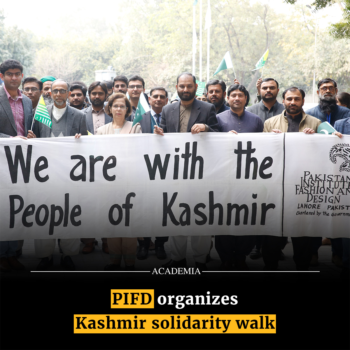 academiamag's tweet image. Pakistan Institute of Fashion &amp;amp; Design (#PIFD) marked #KashmirDay by organizing a Kashmir #Solidarity walk to exhibit unity with the people of Indian Illegally Occupied Jammu and #Kashmir.
🔗 academiamag.com/pifd-marks-kas…
#AcademiaNews #AcademiaMag